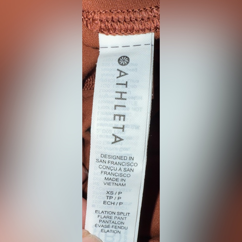 Athleta Elation Split Flare Pant in Ancient Mahogany XS Petite - Picture 10 of 12